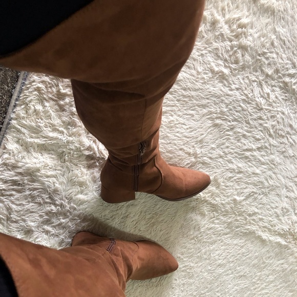 Forever 21 Faux Suede Thigh High Boots - Picture 7 of 14